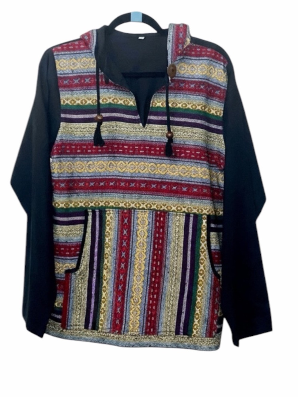 Hippie Bohemian Ethnic Cotton Long sleeve Hoodie Unisex Festival Clothing unisex